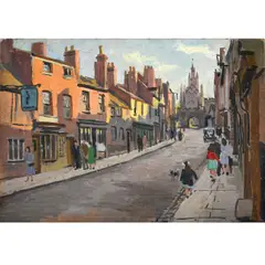 Warwick by Stephen Bone, Oil on canvas board, sold Oct 2022