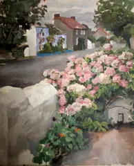 A Flower Bed In A Village Garden by Stephen Bone, Oil on canvas, sold Oct 2022