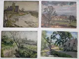 Stephen Bone, King's Head, Landermere, Essex, oil on panel