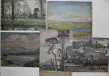 Stephen Bone, The Castle, Haverfordwest; Dartington (1957); Derwentwater From Manesty (1933); Dunloughan Sands And Eskimore; Oxford (?), oil on panel or on board