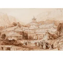 Thomas Allom, The Grand Temple At Poo-Too, Chusan Islands