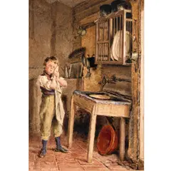 William Henry Hunt, A Young Boy Washing At The Kitchen Sink