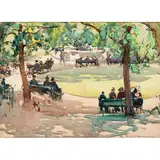 Figures Seated In A Park by Arthur Henry Knighton-Hammond, sold Oct 2022