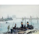Tugs In A Port by Arthur Henry Knighton-Hammond, sold Oct 2022