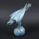 Geoffrey Dashwood, - Limited Edition Bronze Sculpture Of An Osprey, A large bronze sculpture of an Osprey with a blue patina