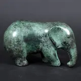 Anita Mandl, - Limited Edition Bronze Sculpture Of An Elephant, A small bronze of a standing Elephant with a green patina