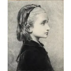 Edward Clifford, Portrait Study Of A Girl