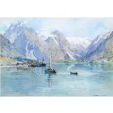 Alfred Heaton Cooper, Fishing Boats On A Norwegian Fjord