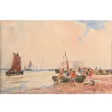 Thomas Bush Hardy, Fisherfolk On The Shore