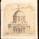 Antonio Visentini, Elevation Of A Domed Basilica, Pen and brown ink and grey wash