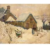 Edouard Frederick Ertz, Midwinter, Poigny, with artist's ink letter verso