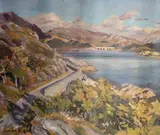 Stephen Bone, Farmyard, Pembrokeshire, Oil on canvas