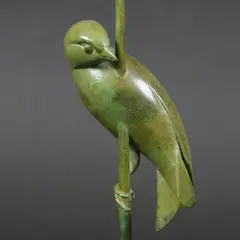 Geoffrey Dashwood, - Limited Edition Bronze Sculpture Of A Bird, A bronze sculpture of a bird perched on a pointed stick