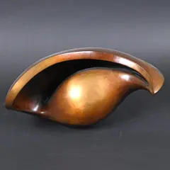 Wendy Taylor, - Large Bronze Sculpture, 'Shell Form', A large crescent or shell form bronze sculpture