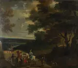 Frederik de Moucheron, A Hawking Party