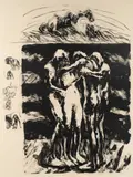 Frans Widerberg, I nærheten av ilden, 1976, Litografi