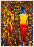 Frans Widerberg, To mennesker, 1981, Litografi