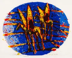 Frans Widerberg, Vingehester, 1998, Litografi