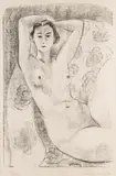 Henri Matisse, Nu assis dans un fauteuil au décor fleuri, 1924, Lithograph