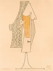 Pablo Picasso, Kvinnehode, 1957, Fargelitografi