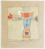 Paul René Gauguin, Spilloppen, 1972, Litografi og materialarbeid