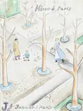 Per Krohg, Hiver à Paris - Januar i Paris, Akvarell