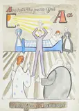 Per Krohg, Arrivée du petit Gui - Lille Gui's Ankomst, Akvarell