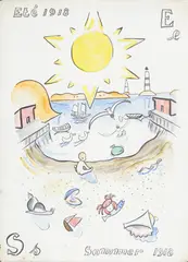 Per Krohg, Eté 1918 - Sommer, 1918, Akvarell