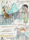Per Krohg, Kangoroo - Zoologisk have, Akvarell