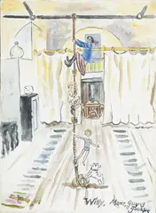 Per Krohg, Atelieret på Montparnasse, Akvarell