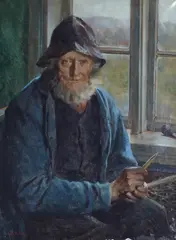Fredrik Kolstø, Mannsportrett, Olje på lerret