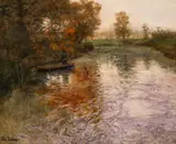 Frits Thaulow, Fisker ved elven La Canche ved Montreuil-sur-Mer, Olje på lerret