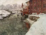 Frits Thaulow, Fra Akerselva, Olje på lerret
