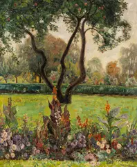 Thorolf Holmboe, Botanisk have, 1914, Olje på lerret