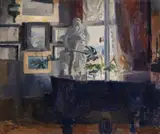 Harriet Backer, Interiør fra slottsforvalterboligen, 1896, Olje på lerret