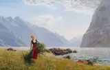 Hans Dahl, Fjordlandskap med folkeliv