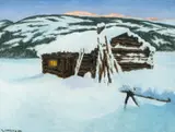 Theodor Kittelsen, Fattigdom, 1898, Olje på lerret