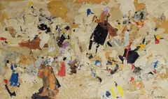 Ramon Isern, Sigøynerne feirer messias fødsel, 1972-73, Collage på plate