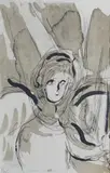 Marc Chagall, L'ange a l'epee, Litografi