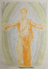 Henrik Sørensen, Kristus, 1944, Litografi
