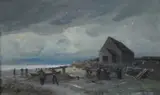 Nikolai Ulfsten, Stranding på Jæren, 1884, Olje på lerret