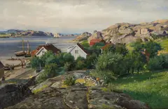 Nils Hansteen, Loshavn, ytre Oslofjord, 1884, Olje på lerret