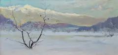 Gustav Wentzel, Morgensol ved Vang, Olje på lerret