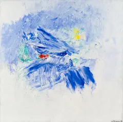 Jakob Weidemann, Blomst i sne, 1994, Olje på lerret