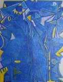Max Victor, Komposisjon, 1985, Olje på lerret