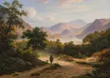 Thomas Fearnley, Europeisk landskap, 1838, Olje på lerret