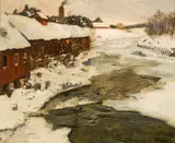Frits Thaulow, Vinter i Norge. Fra Lysakerelven, 1901, Olje på lerret