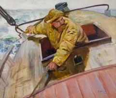 Christian Krohg, Hardt le, Olje på lerret