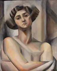 Borghild Røed Lærum, Kvinneakt, 1921, Olje på plate