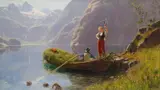 Hans Dahl, Fjordlandskap med folkeliv, innhøsting